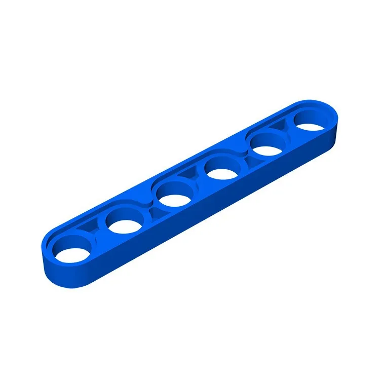 Liftarm técnico grosso 1x6, blocos de construção, acessórios de tijolos de modelagem, partículas, ciências mecânicas