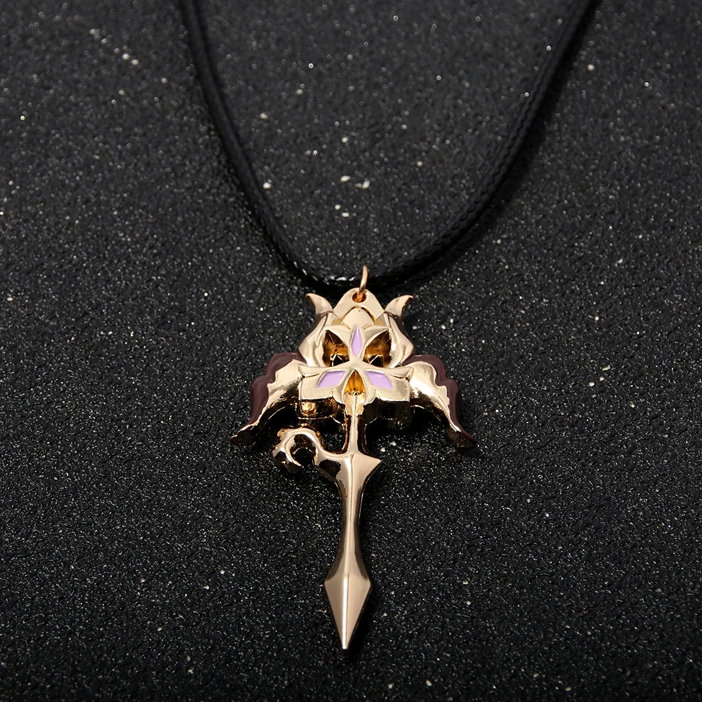 Honkai Star Rail Necklace Luocha Cosplay Necklaces Fashion Vintage Retro Pendant for Women Men Jewelry Accessories