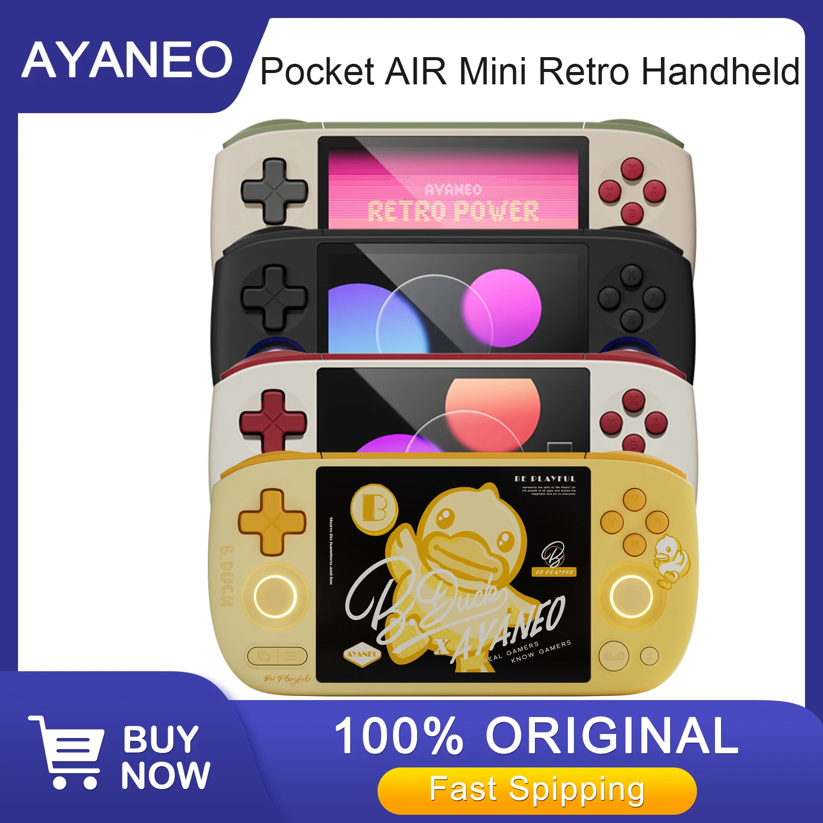 

Портативная ретро-консоль AYANEO Pocket AIR Mini с 4,2-дюймовым экраном 4:3, джойстиками и триггерами Hall, 3 ГБ ОЗУ/64 ГБ памяти
