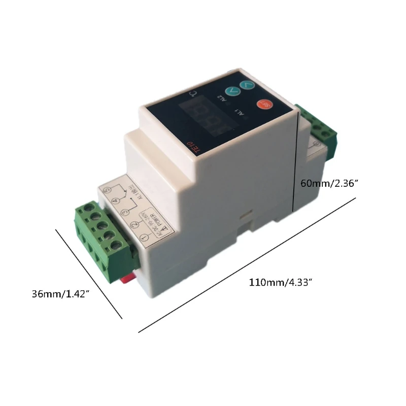 LED Digitale Temperatuurregelaar AC90 ~ 260V Thermostaat met 2 Relais Uitgang Temp Measuirng Belde -40 ~ 110 ℃