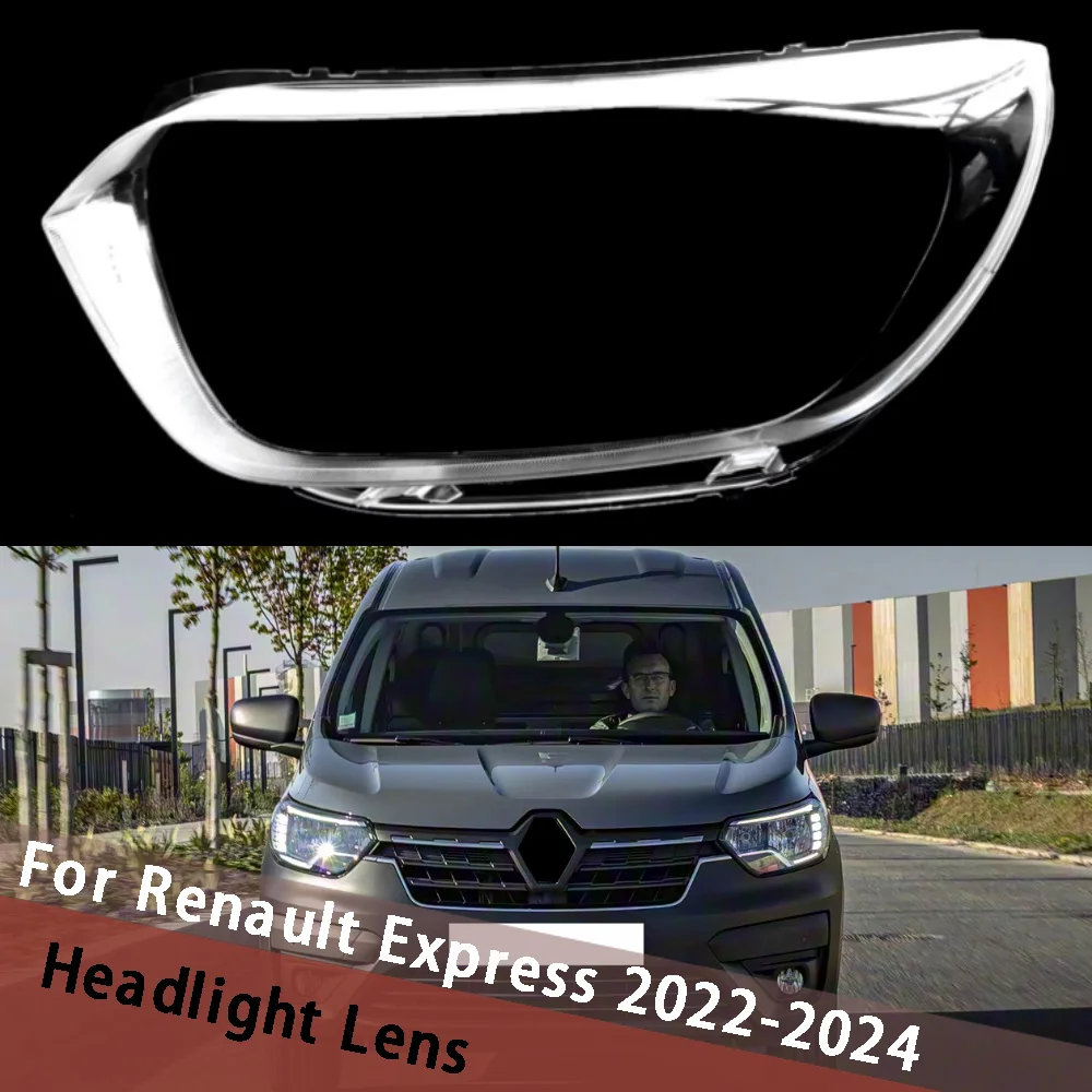 

For Renault Express 2022 2023 2024 Headlight Cover Clear Headlamp Shell Lamp Shade Lens Replace Original Lampshade Plexiglass