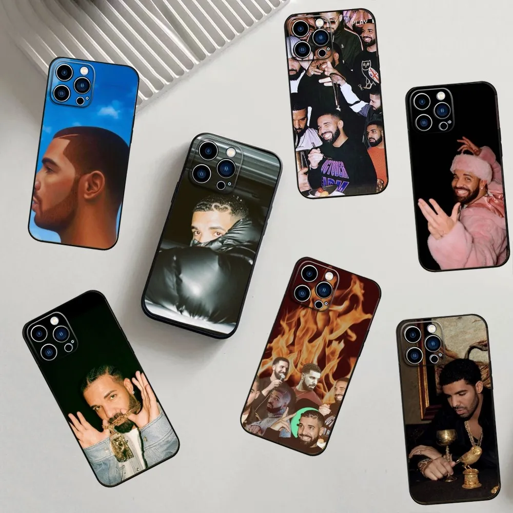 Funda de teléfono Rapper D-Drake para iPhone 16,15,14,13,12,11,Pro,X,XS,Max,XR,Plus,Mini silicona suave negra a prueba de golpes TPU