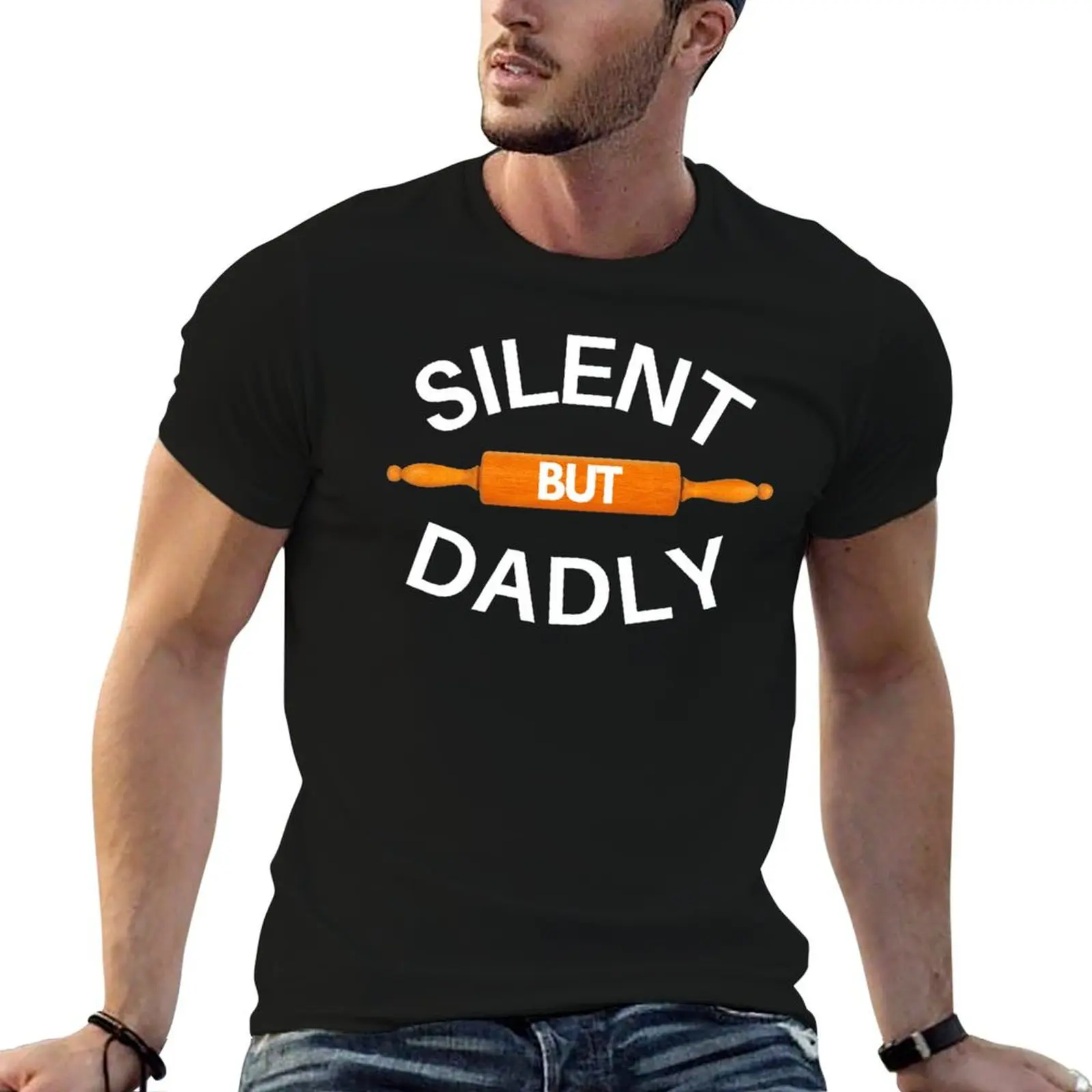 

Silent but dadly T-Shirt t shirt man plain man t shirt designer t shirt men 100% cotton luxury brand T-shirt