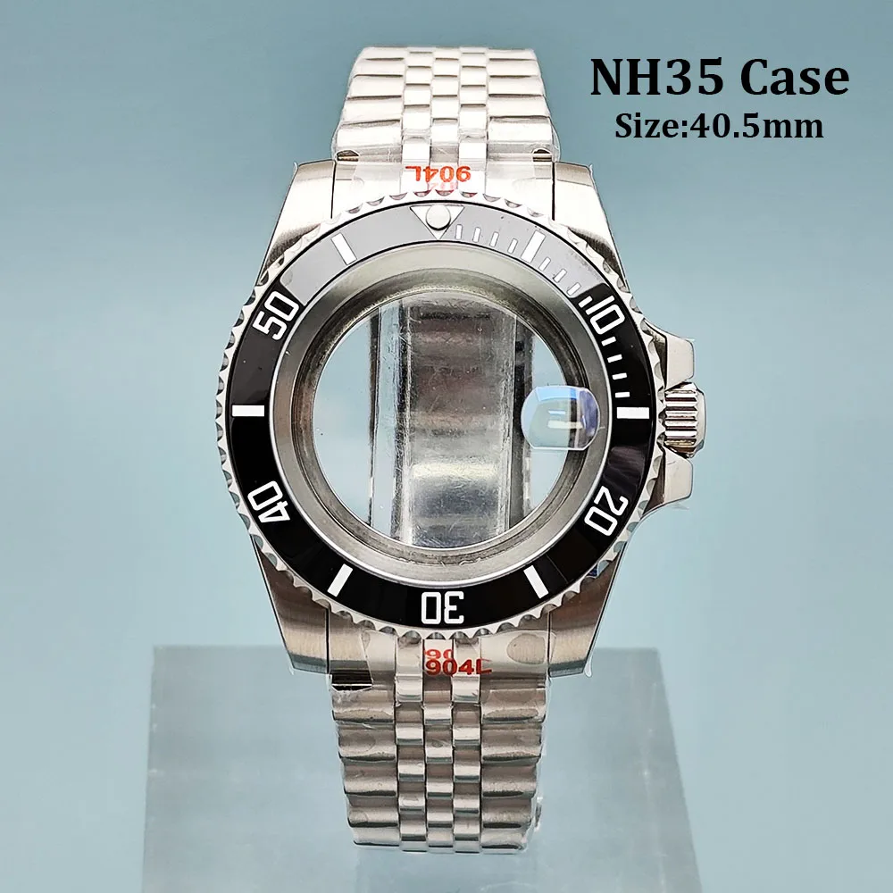 

NH34 case 120 click men's stainless steel watch sapphire glass case ceramic outer ring suitable for NH34 movement maintenance