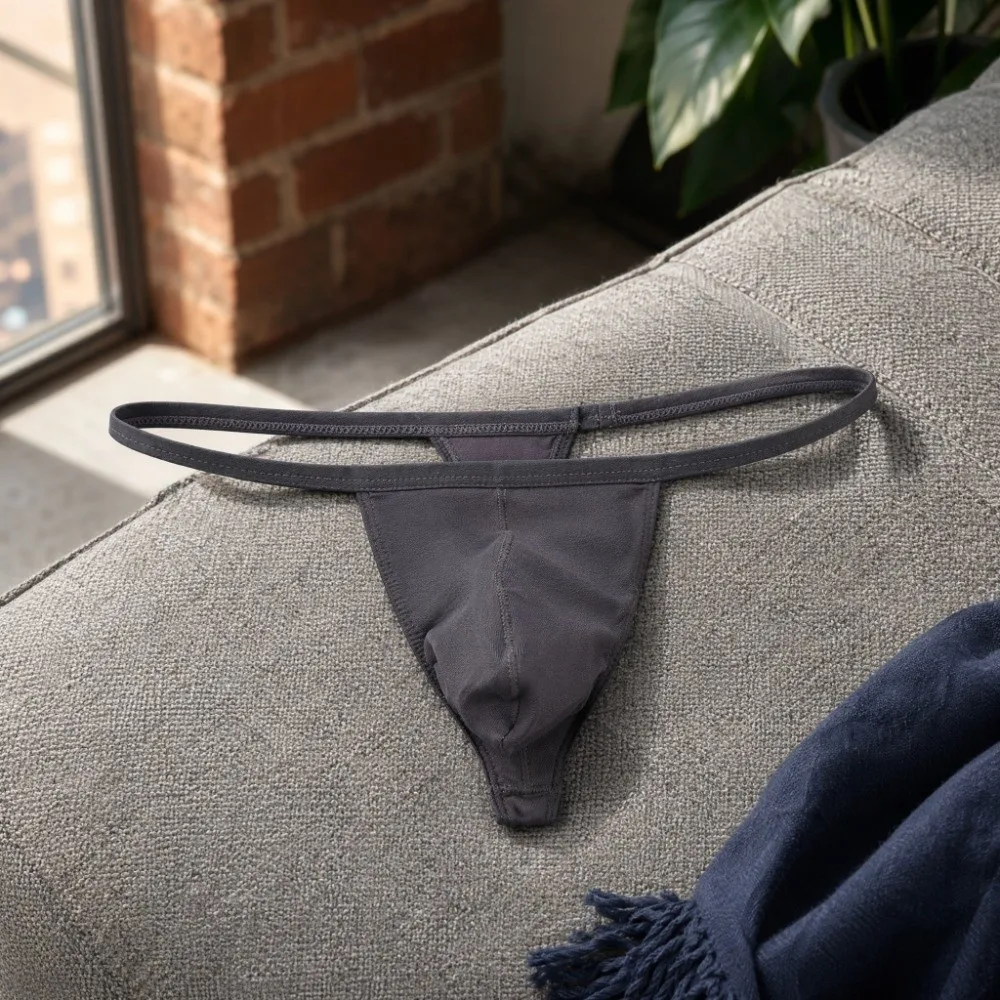 Soft Modal Men Thin Thongs Underpants Thin Strap Men's Panties Low Waist Solid Color Male Briefs Sports
