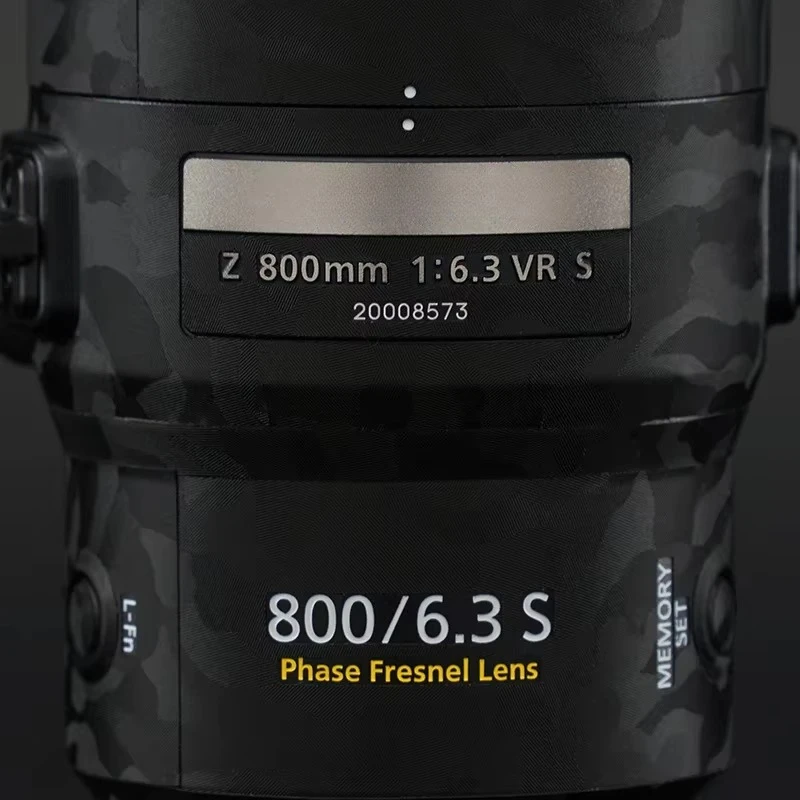 Z 800mm F6.3 VR S Camera Lens Colored Pattern Protective Films / Body Skin Wrap - Anti-Scratch,Bubble-Free for Nikon lens Z800