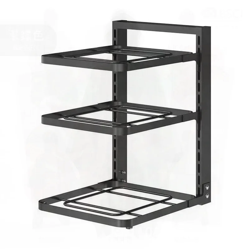 Multi-Layer Metal Kitchen Storage Rack Desktop Pot Cover Sink Organizer Cabinet Corner Holder Two-Layer Thickened Options