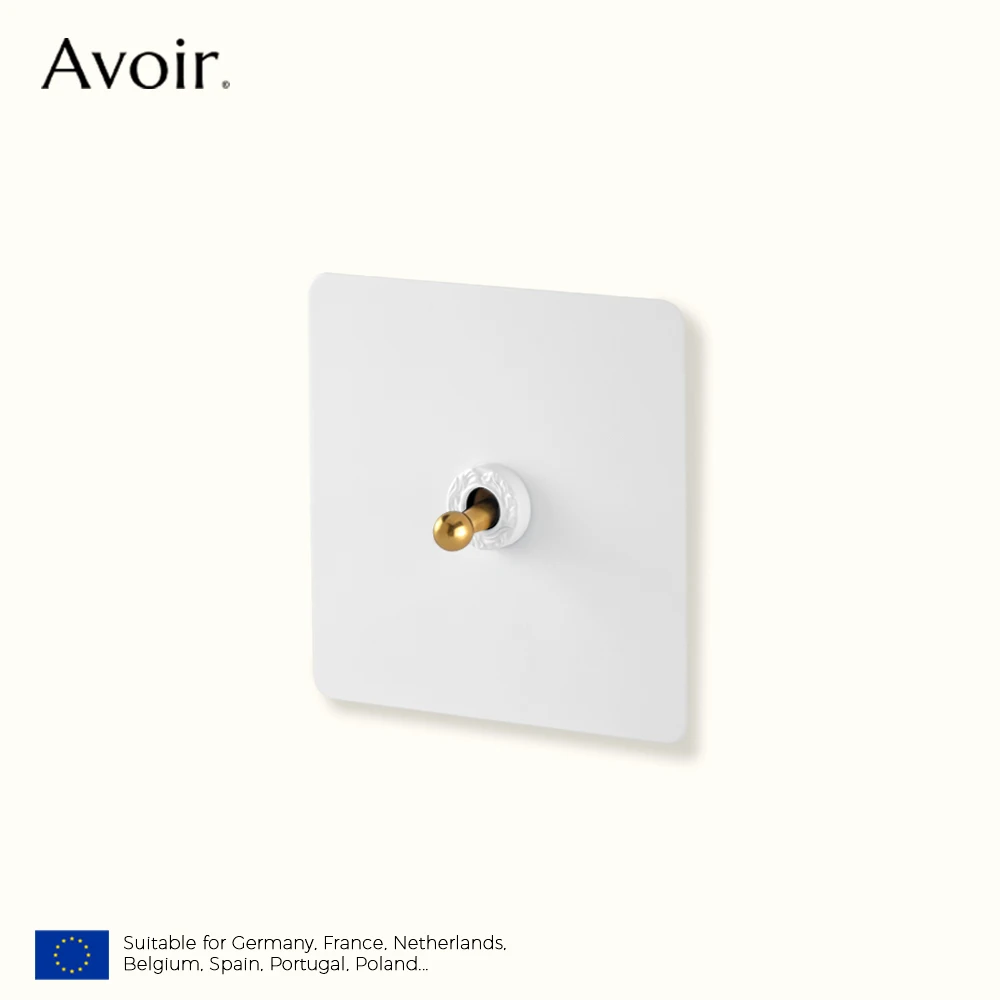 

Avoir Brass Lever Switch Home Accessories White Toggle Switches Electrical Sockets Plug Wall Panels Sockets And Switches Europe