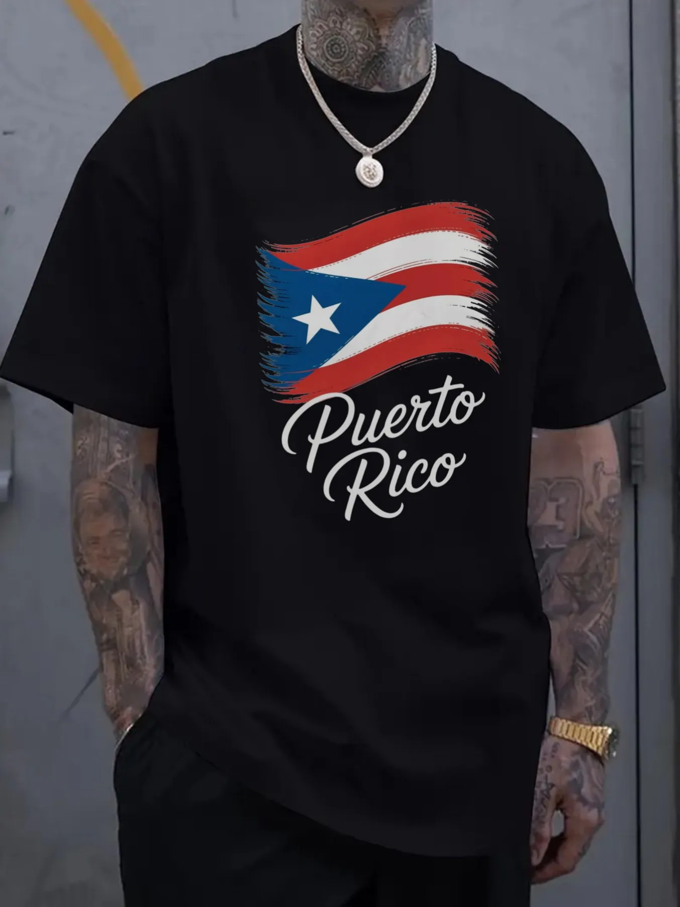 

Мужская черная футболка Top Pick Local — принт Пуэрто-Рико