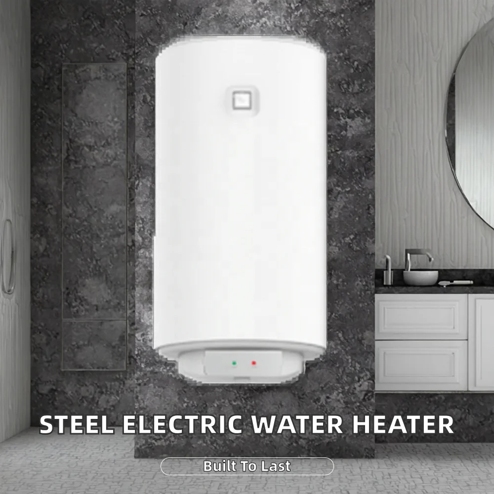 

Электрический водонагреватель большой емкости из нержавеющей стали с вертикальным хранилищем, класс A+, энергоэффективность, эмалированная подкладка для дома, автофургона/автомобиля