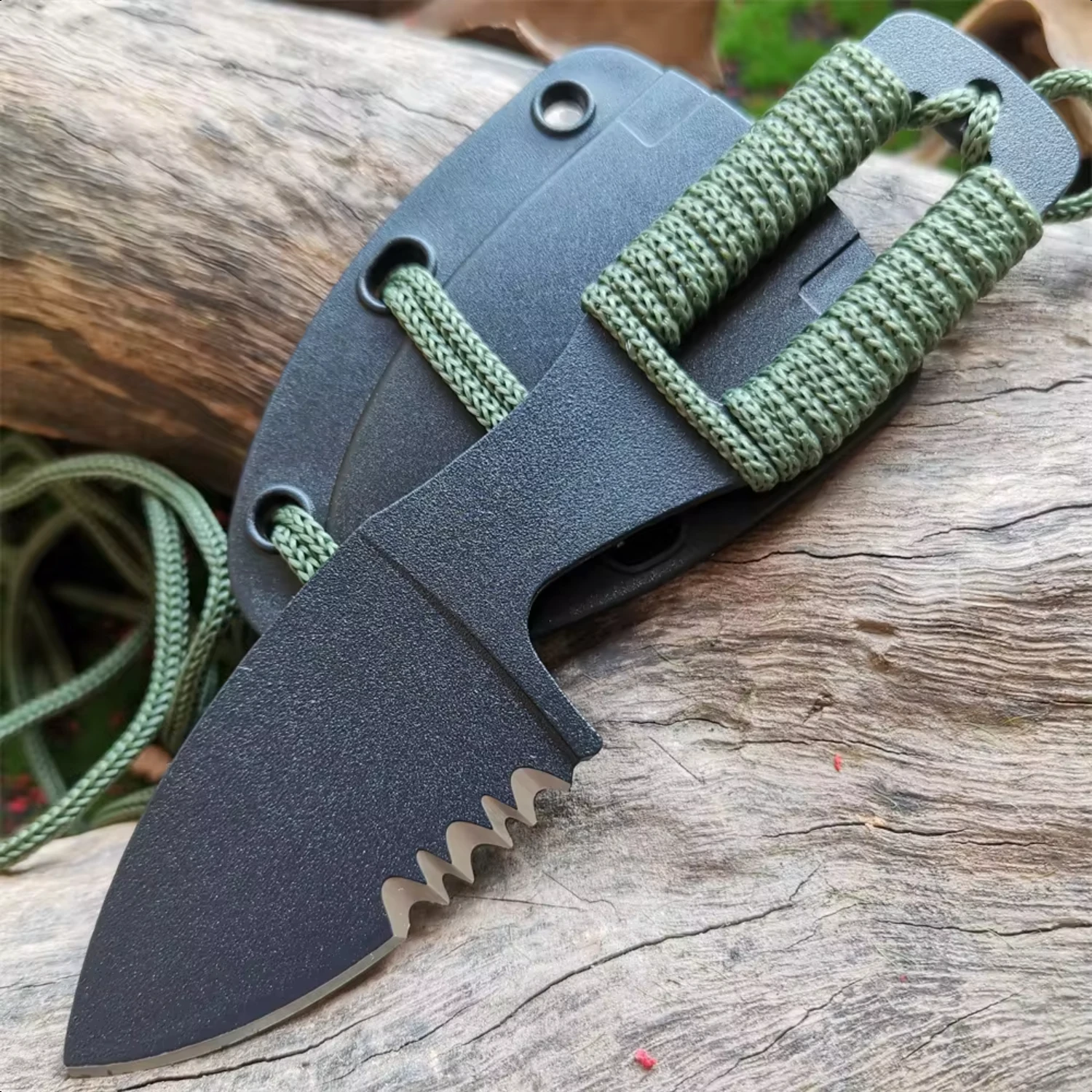 Pocket  Fixed Blade Outdoor Survival Cutter with Sheath - Lightweight & High Quality Tool  Camping, Hunting and Hiking