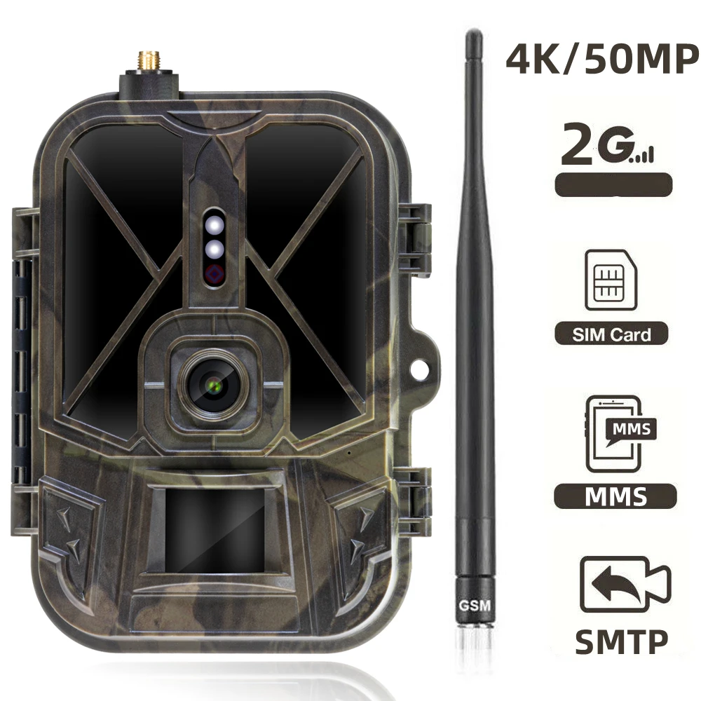 2G SMS SMTP Long Standby Time LI Battery Trail Camera Photo Traps Cellular Mobile Hunting Wildlife Wireless Surveillance Cams