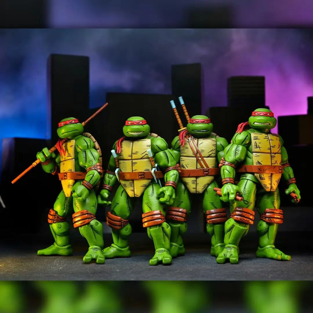 

2025 Новая модель NECA Ninja Turtles Anime Returns To New York Action Doll Tmnt Leo Raphael 15 см Игрушечная кукла Детский подарок на день рождения