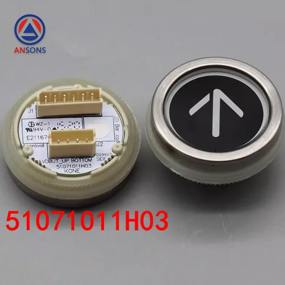 KDS330 KDS220 Black Glass KONE Elevator Button Circular LOP HOP Car COP Button Ansons Elevator Spare Parts
