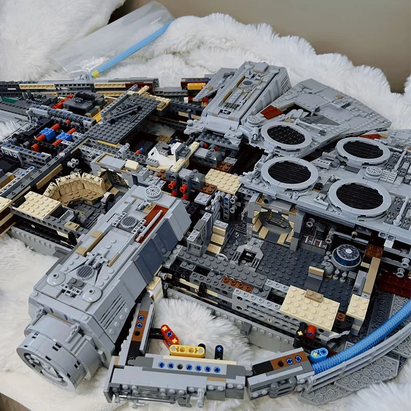 7541 Uds Space Wars 75192 Falcon barco bloques de construcción ladrillos adulto niño milenio nave espacial 05132 para regalos de cumpleaños de Navidad