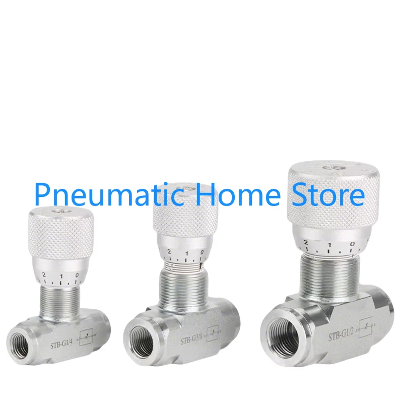 STB G1/4 G3/8 G1/2 G3/4 G1 Bi-Directional Flow Restrictor Hydraulic Valve Carbon Steel Flow Control Valve for Hydraulic