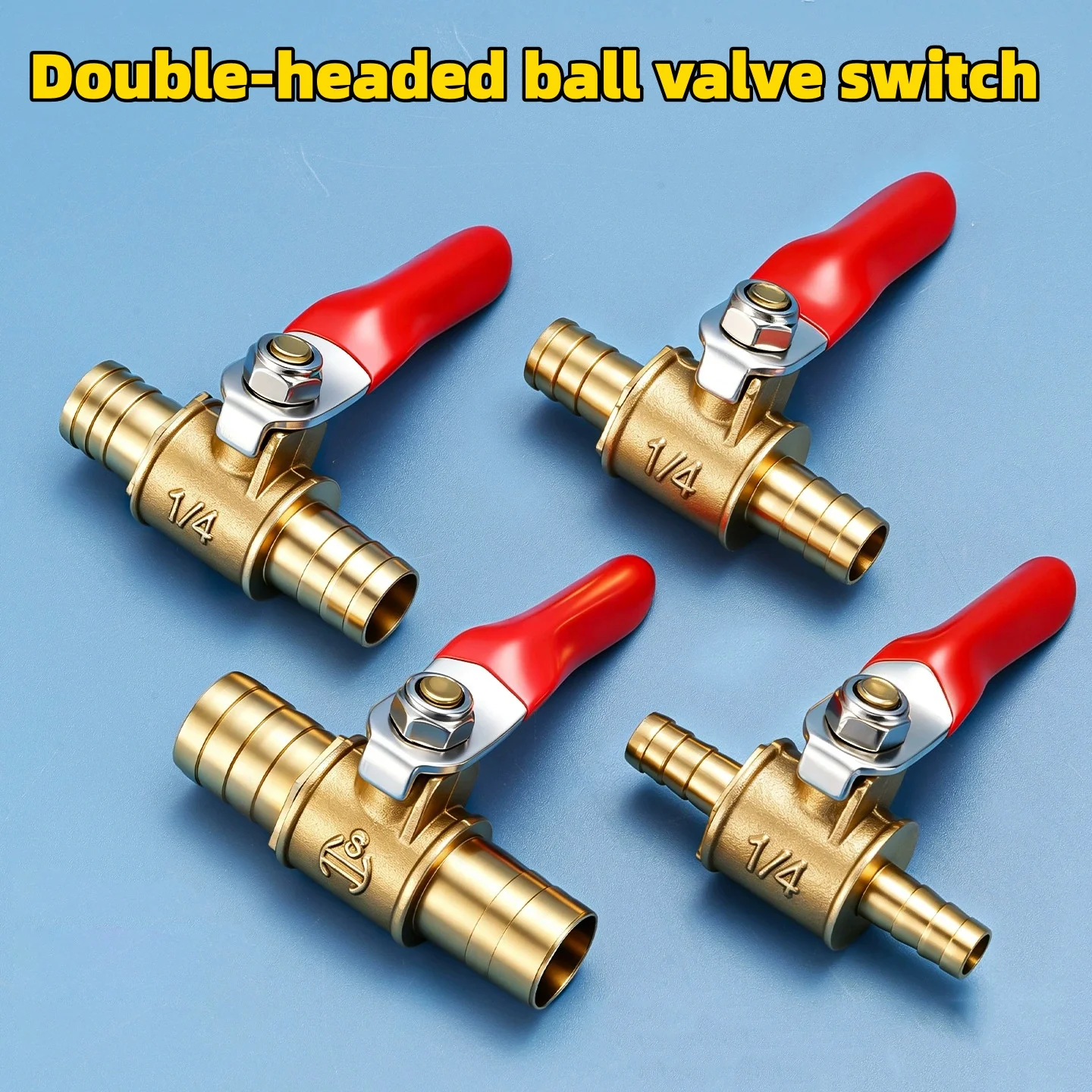 Universal thick brass double pagoda ball valve leakproof non-slippage 6-12mm mini ball valve