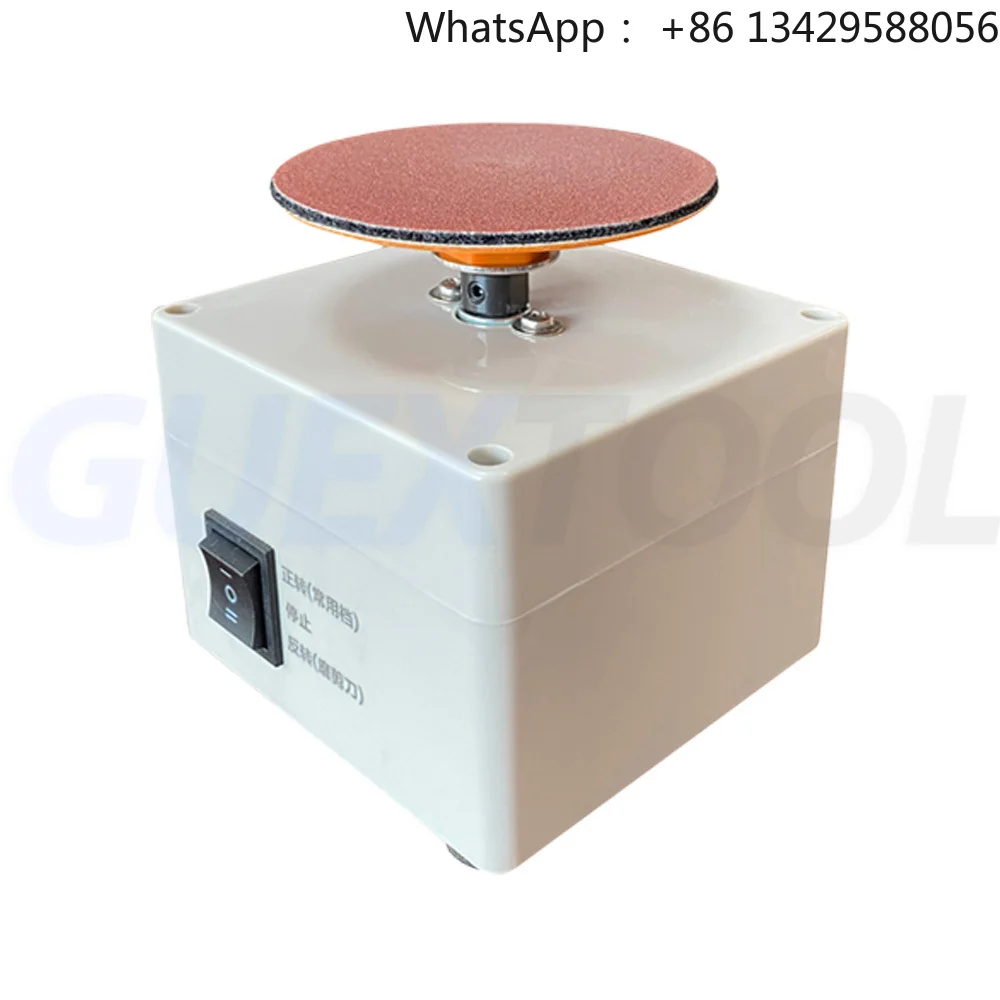 Small Electric Knife Sharpener Scissors Grinder Carving Knife Grinder 4-inch Disc Sandpaper Table Grinder Polishing Machine ABS