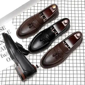 男士真皮鞋 高品質牛津鞋 戶外義大利黑色慢跑鞋 設計師辦公室正裝鞋 10 最佳銷售 男士牛津鞋 - №6