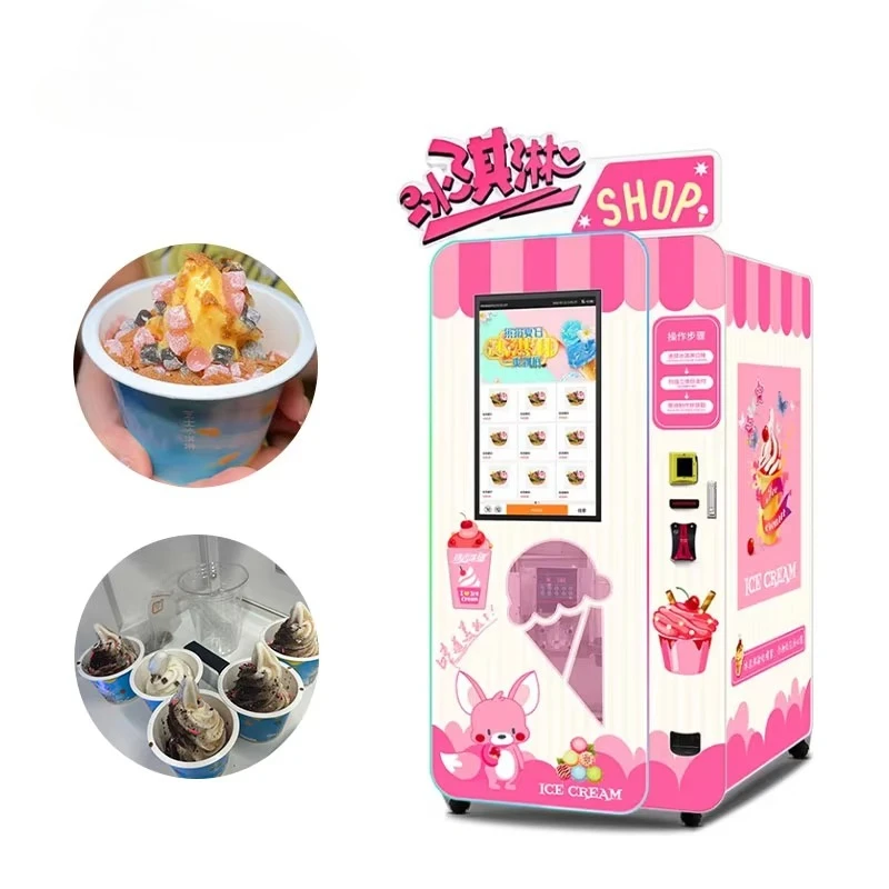 Best Commercial Ice Cream Maker for Shopping Malls and Scenic Spots Hot Sale Fully Automatic Ice Cream Vending Machine