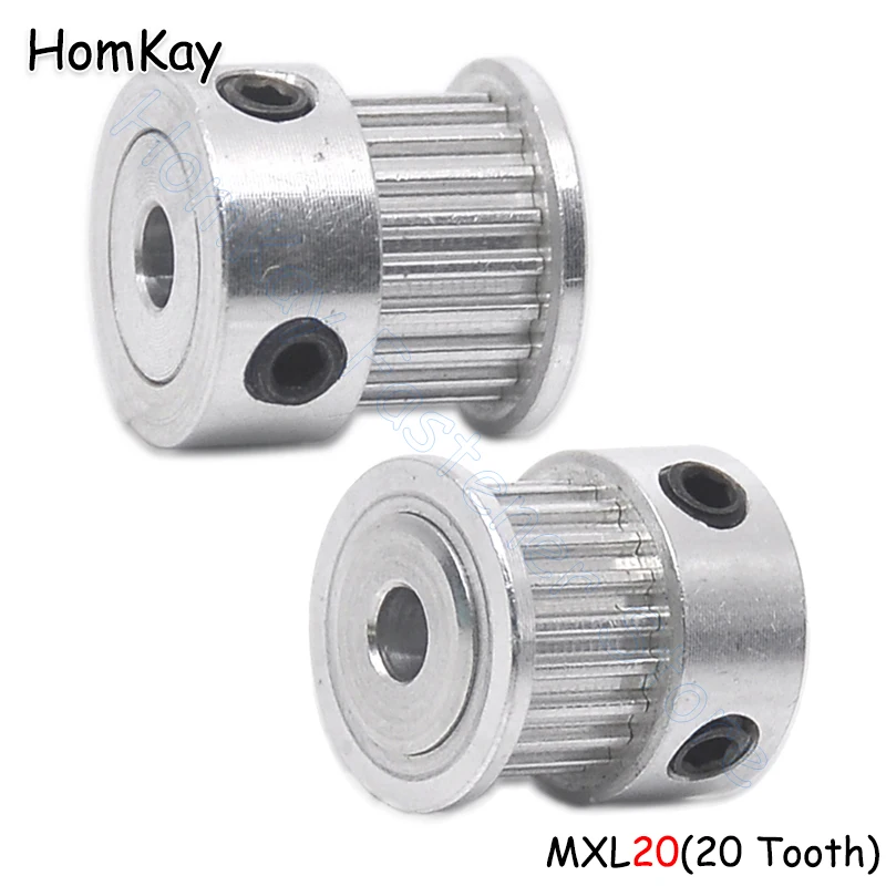 20T MXL Timing Pulley Bore 3 3.175 4 5 6 6.35 7 8mm 20 Tooth Synchronous Wheels 3D Printer Accessories for Belt width 6 10mm