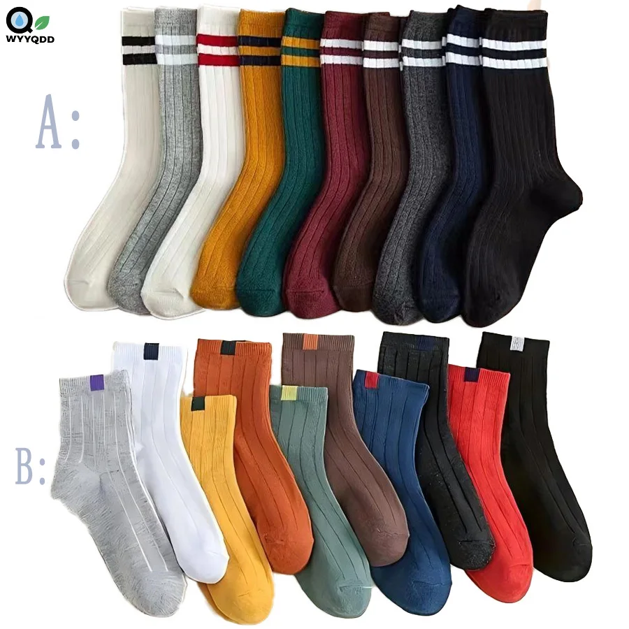 

10 пар разноцветных носков унисекс, удобные дышащие мягкие носки для тренировок, повседневные прогулки, бега, спорта, женские носки