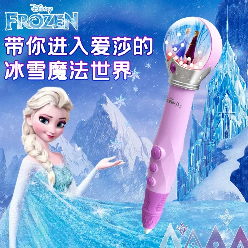 Disney girls frozen 3D Printing Pen Set Cartoon Smart Painting Pen Mickey Magic DIY Painting kidsToy Gift