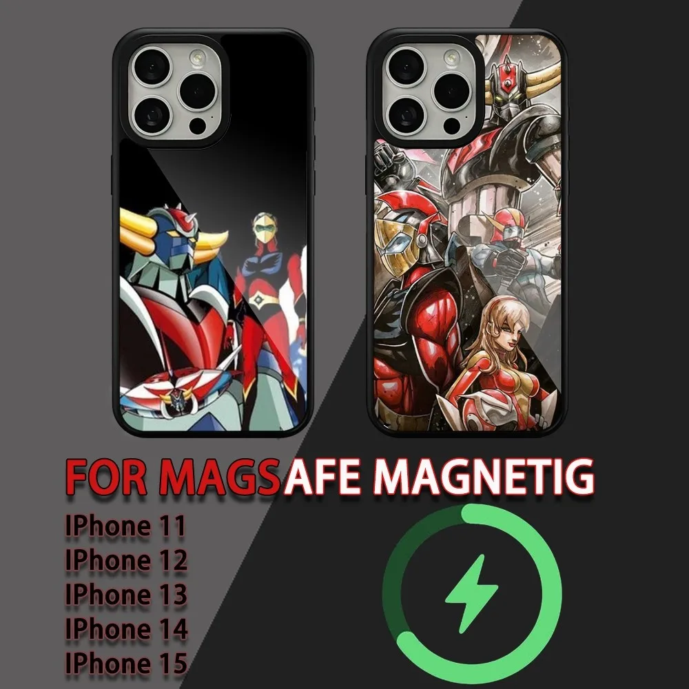 UFO Robot Grendizer  Phone Case For iPhone 15 14 13 12 11 Pro Max Plus Magsafe Magnetic Wireless Charging Cover