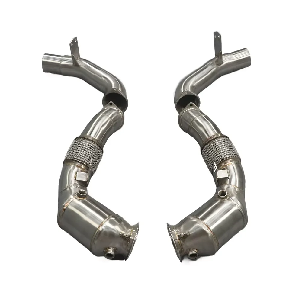 

For bmw 850I X5 X5M 2012- 2018 Exhaust Straight Header Downpipe G14 G15 G16 G05 G30 F07 F10 N63 4.4T Exhaust Downpipe