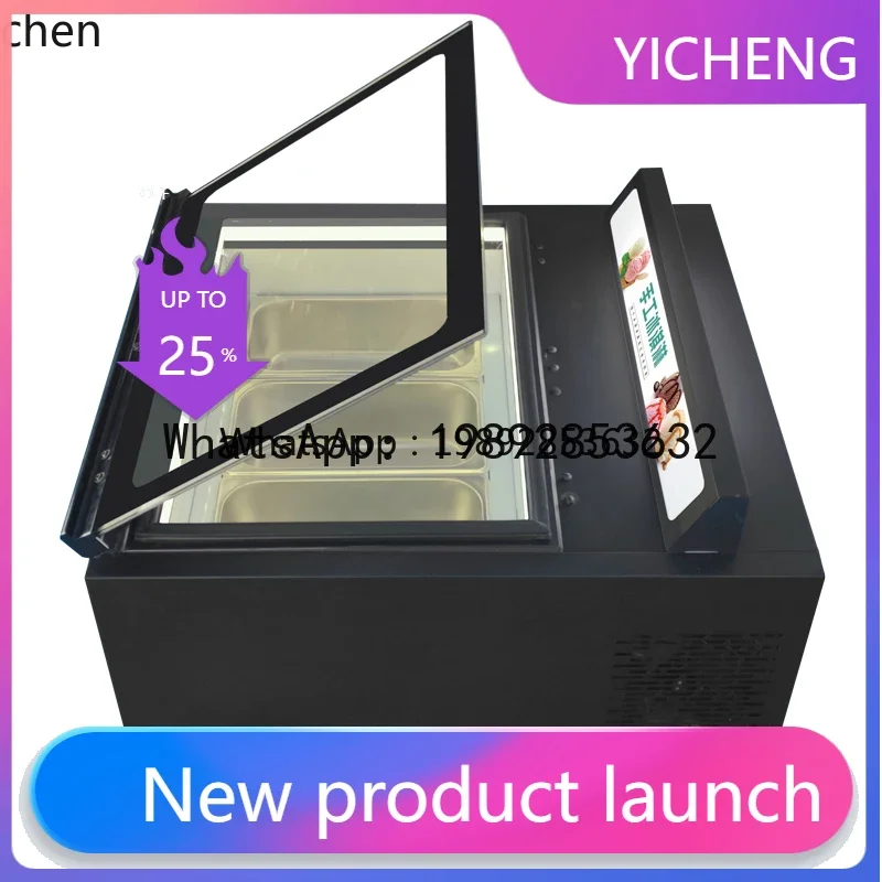 H23 display cabinet stall countertop frozen digging ball hard ice cream fried yogurt cabinet