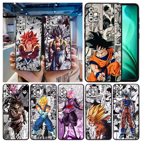 Manga D-Dragon Ball Z Art For Samsung A53 A52 A33 A32 A51 A71 A21S A13 A73 A50 A22 A23 A03 A72 A54 A12 A05 5G Black Phone Case