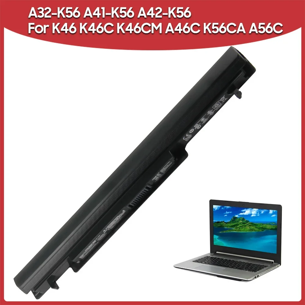 ASUS 교체 배터리, K46 K46C K46CA K46CM K56 K56CA K56CM S46C S56C R505CA A32-K56 A41-K56 A42-K56, 신제품