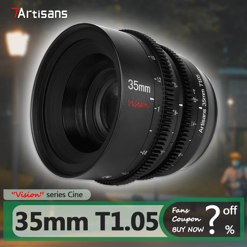 

7artisans 35mm T1.05 APS-C Manual Focus Cinema Lens for Studio Photography with Sony E Nikon Z Canon RF M43 Panasonic L Mount