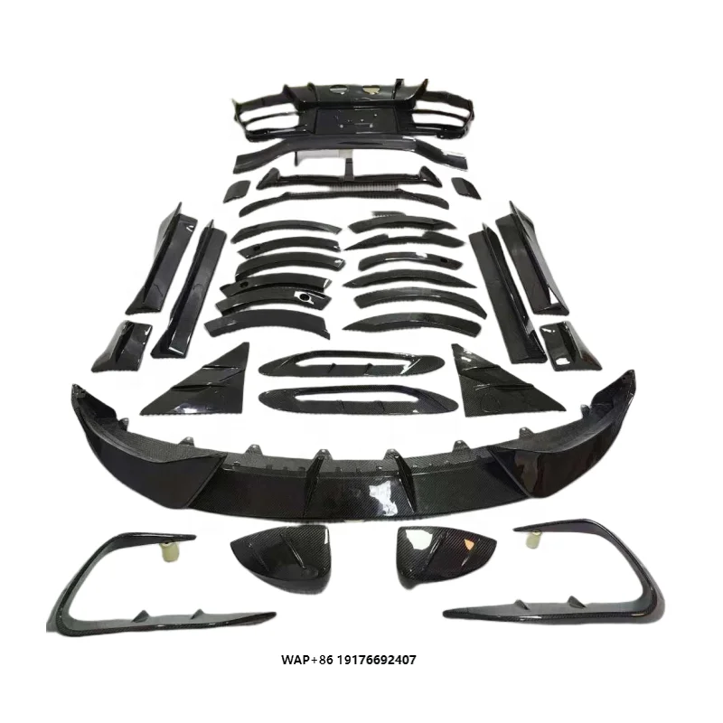 For Aston Martin DBX Body Kit M Style Dry Carbon Fiber Front lip fender side skirt rear diffuser rear spoiler exhaust pipe