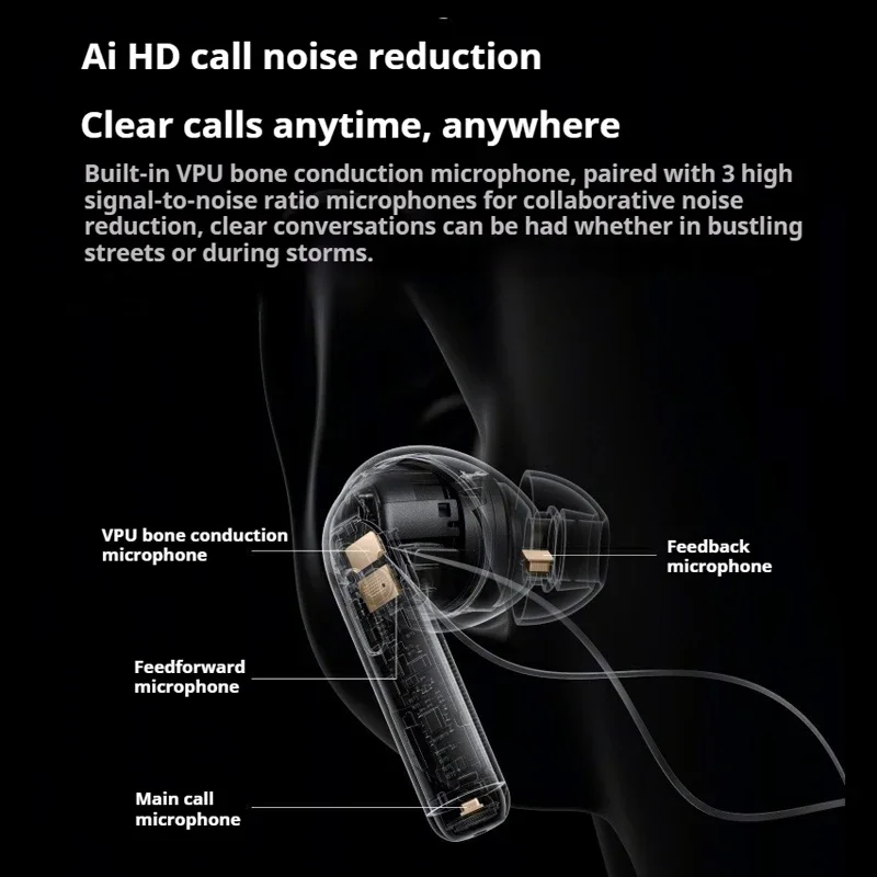 سماعات OPPO Enco X3 الأصلية TWS سماعة لاسلكية تعمل بالبلوتوث 5.4 سماعات أذن نشطة للحد من الضوضاء 54 مللي ثانية سماعة رأس منخفضة الكمون