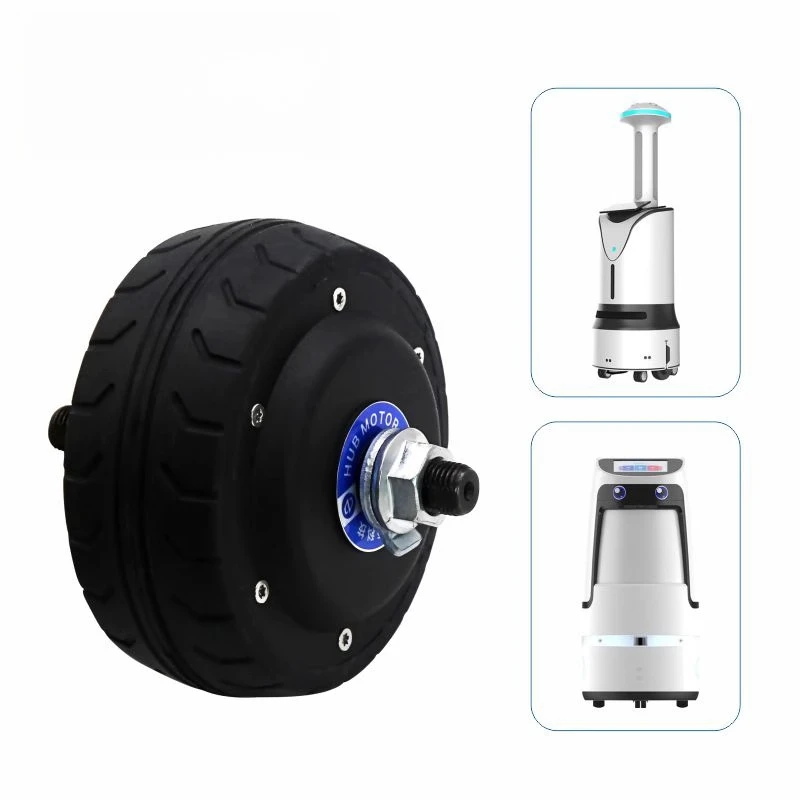 5.5 Inch Wheel Hub Motor with Built-in Encoder -24V DC Servo Drive Kit for Robots,Robotics,Automated Machines DIY Robot Projects