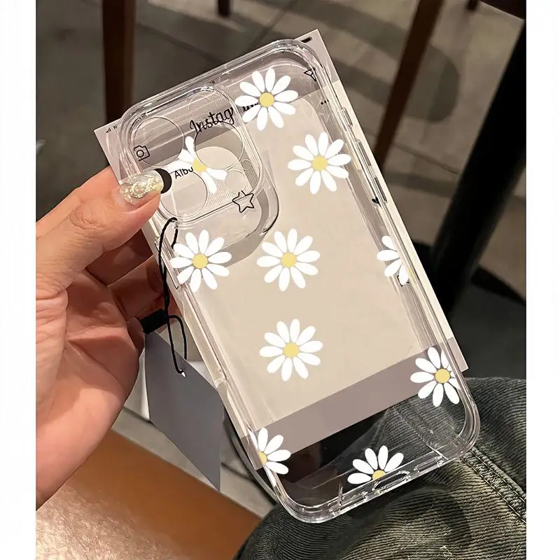 Coque à motif floral chrysanthème pour OPPO Reno 12F 11F 10 5G 6 8 11 12 Pro Reno 7 4G 5 6 Lite A3 Pro A58 A78 A79 A98 5G