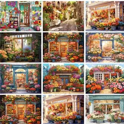 GATYZTORY 40x50cm Painting By Numbers Paint Kit Flowers House Garden Home Decors On Canvas For Adults Crafts Handmade