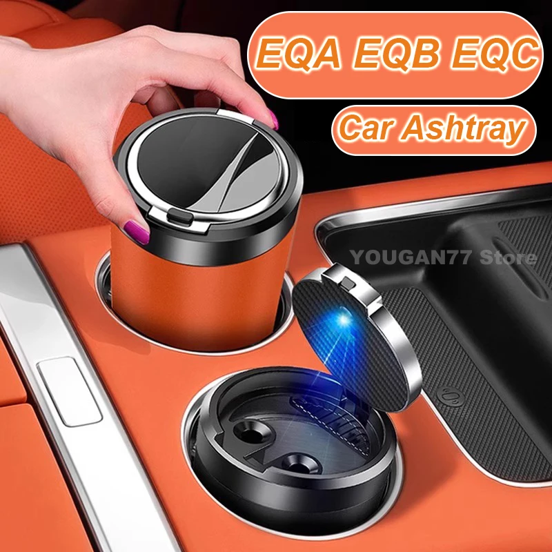 

Car Ashtray Anti Smell For Mercedes-Benz EQA EQB EQC C-Class E-Class The latest styles of 2025 Ashtray With LED Light