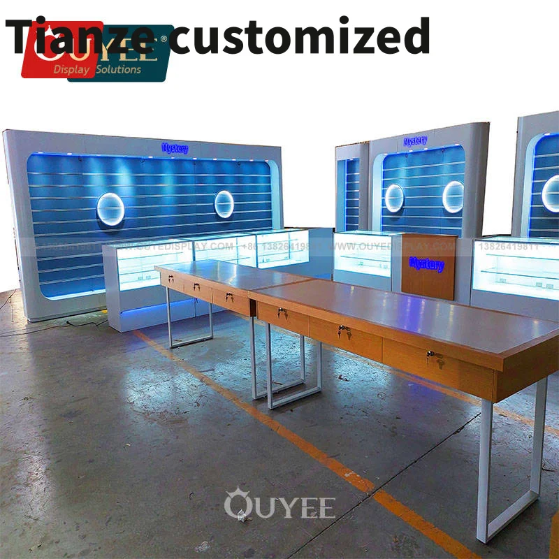 

Customized-new decoration smoke shop display showcase beat supplier smoke shop custom display cases Smoke Shop