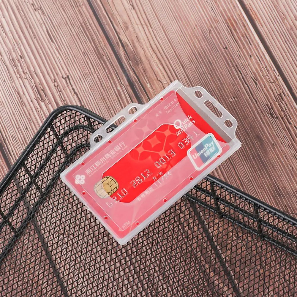 Practical Unisex Protector Cover ID Business Case Badge Office School ID Card Pouch Name Card Work Card Holders Card Sleeve