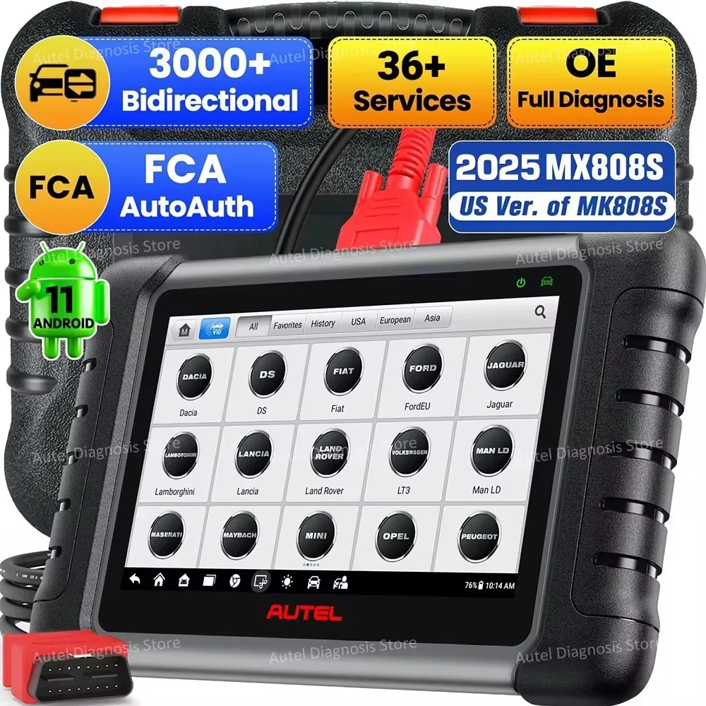 Autel MaxiCheck MX808S Automotive Code Reader Car Diagnostic Tools Active Test 36+ Service All Systems Diagnostic Same As MK808S