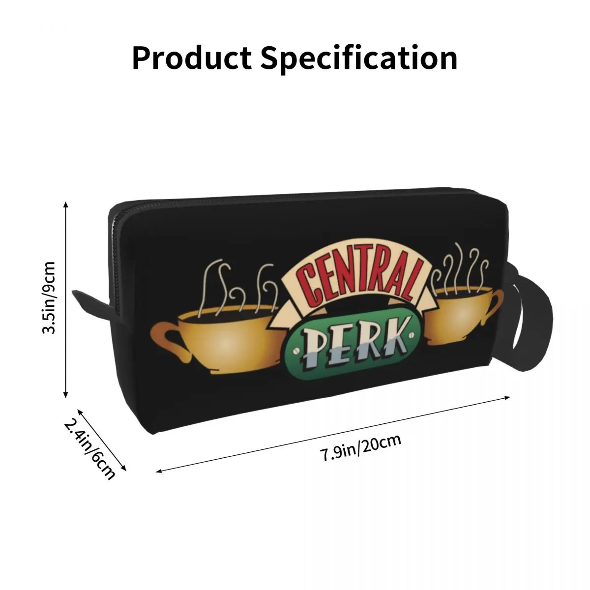 Custom Central Perk Vrienden Reizen Toilettas Voor Vrouwen Tv-Show Cosmetische Make-Up Tas Schoonheid Opbergzakken Dop Kit Box Case