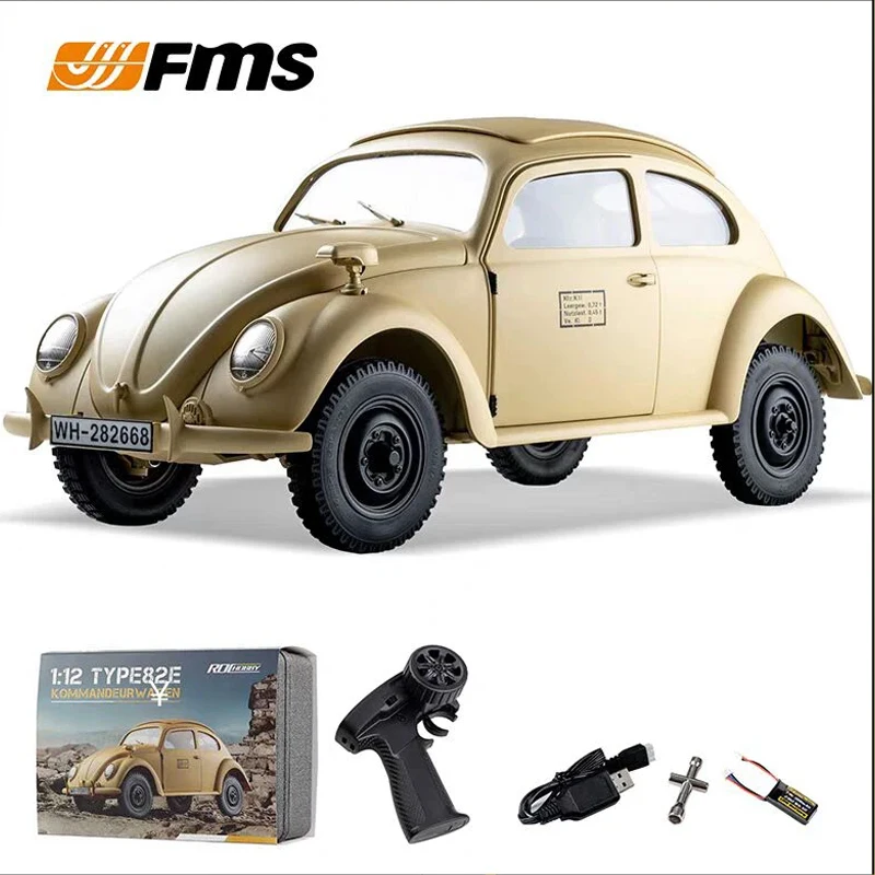 

Fms 1:12 Beetle Rc Rtr Remote Control Electric Model Car Simulation Retro Climbing Car Collection Gift Model
