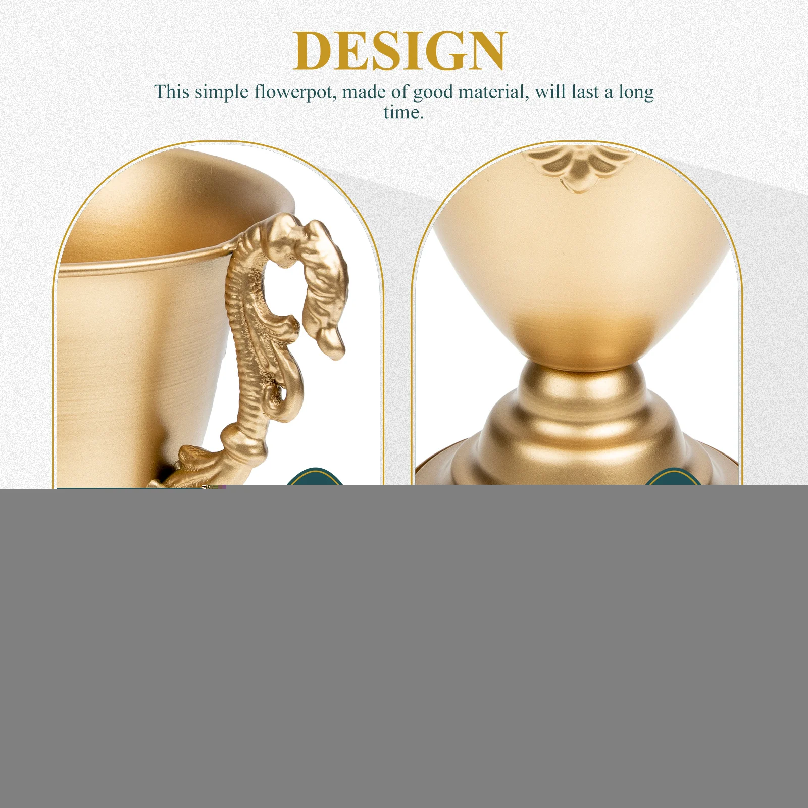 

Golden Iron for Artificial Flowers Wedding Home Decor Retro Plant Retro Iron Vase Pot Flower Arrangement