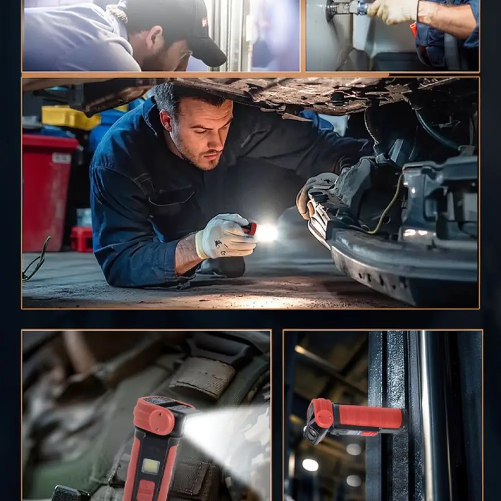 Magnetic COB Inspection Light Portable Rechargeable Flashlight For Jixing Emergency Auto Repair Working Lamp Illumination