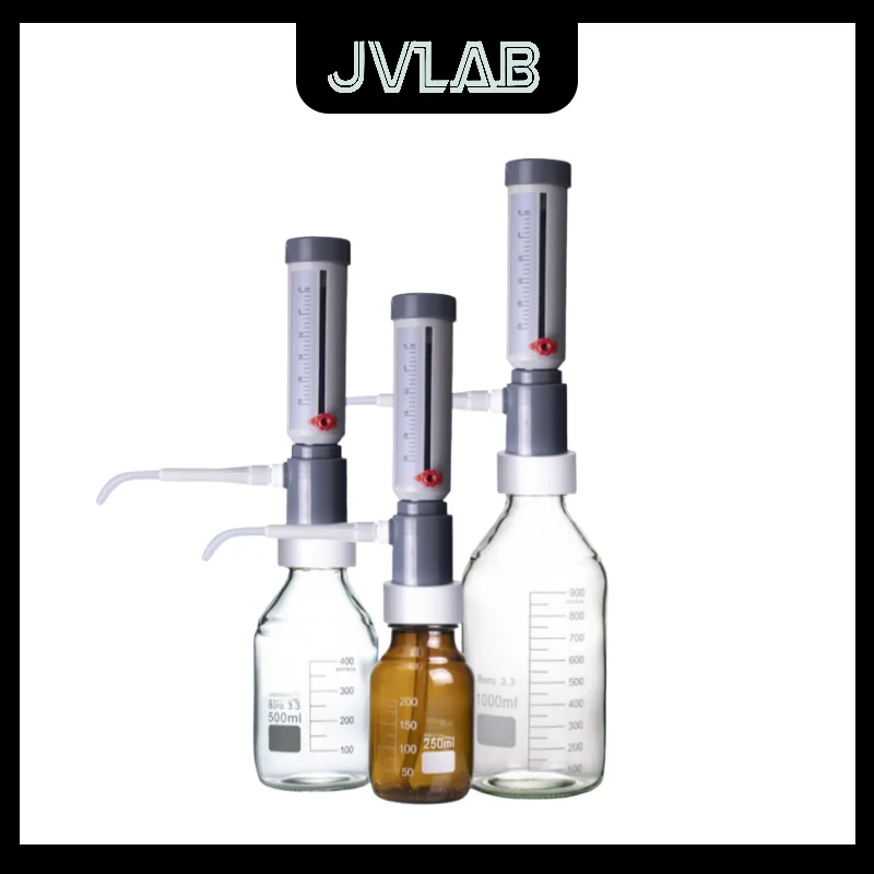 

Adjustable Quantitative Liquid Dispenser 0-25ml GL45 Adapter for 250/500ml Transparent Brown Glass Bottles JVLAB