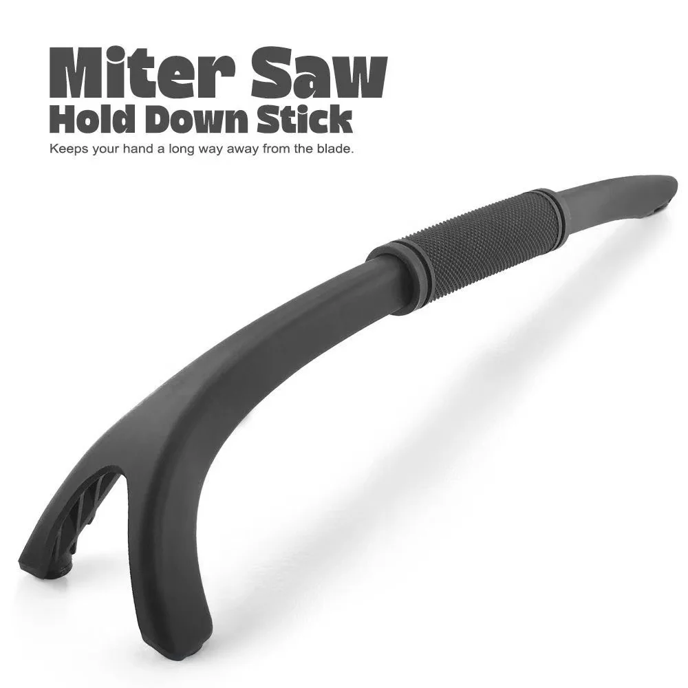 Miter Saw Hold Down Stick Woodworking Safety Push Handle Push Stick for Table Saws in Woodworking Soft Adjustable Rubber Handle