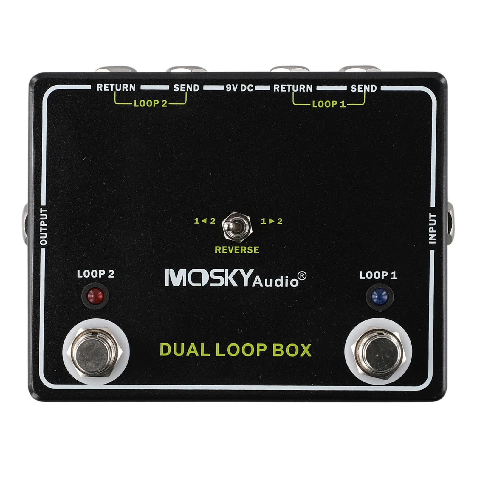 Current Supply Adjustable Pedal Guitar Accessory AB Foot Switch Dual Loop Box Aluminium Enclosure Compact Size