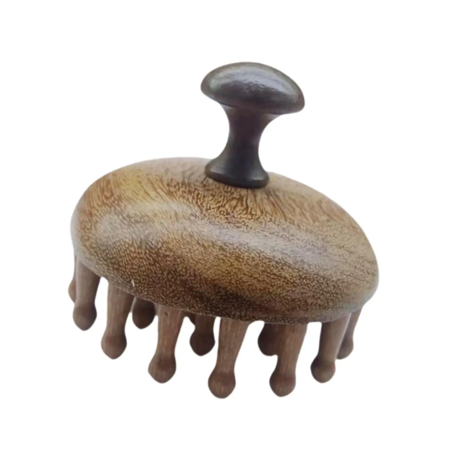 나무 두피 마사지 빗, 머리 마사지 빗, Guasha 도구, 둥근 넓은 치아 머리 나무 브러시, 성인 여성 남성을위한 헤어 브러시